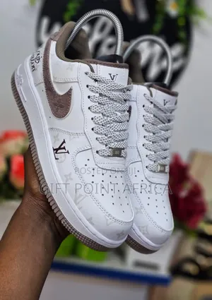 LV Nike Airforce 1 Custom Sneakers