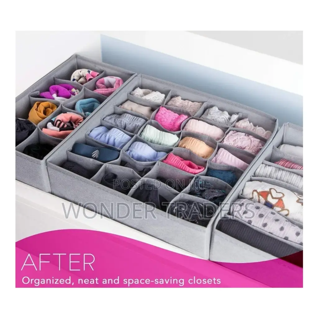 4 PCS Underwear Drawer Organizers Divider,