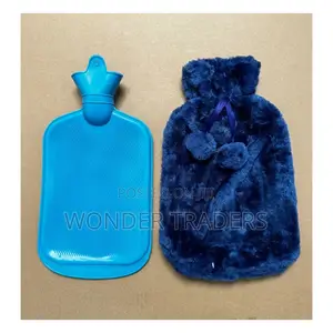 Hot Water Bottle With Fur Fleece Cover*