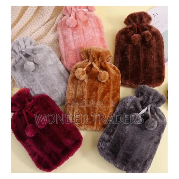Hot Water Bottle,Hot Water Bottle With Fur Fleece Cover