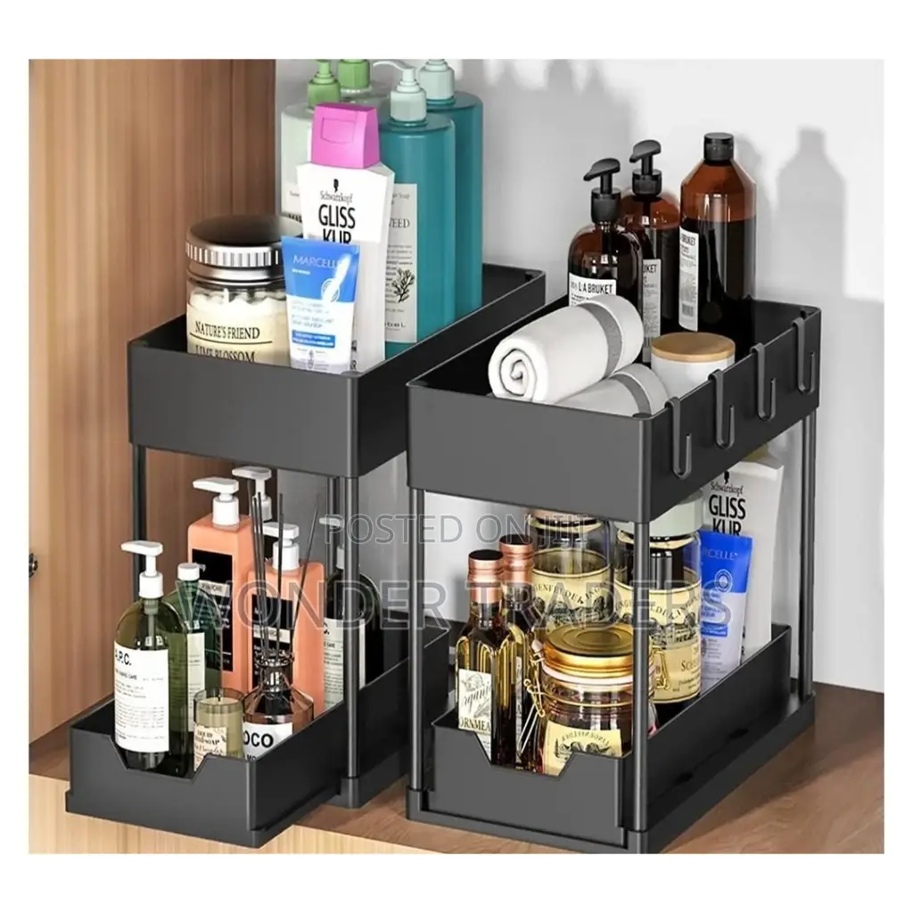 *Double Sliding Under Sink Organizers and Storage - 2 Tier