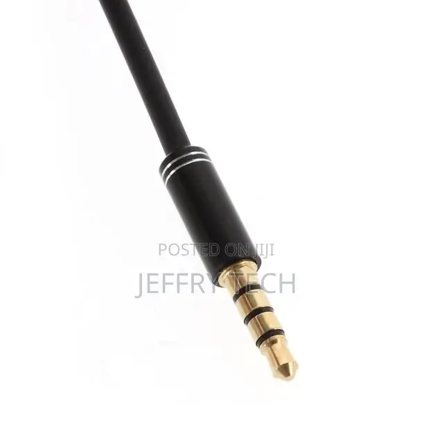 Male to Two Female 30cm Audio Splitter Cable - Black