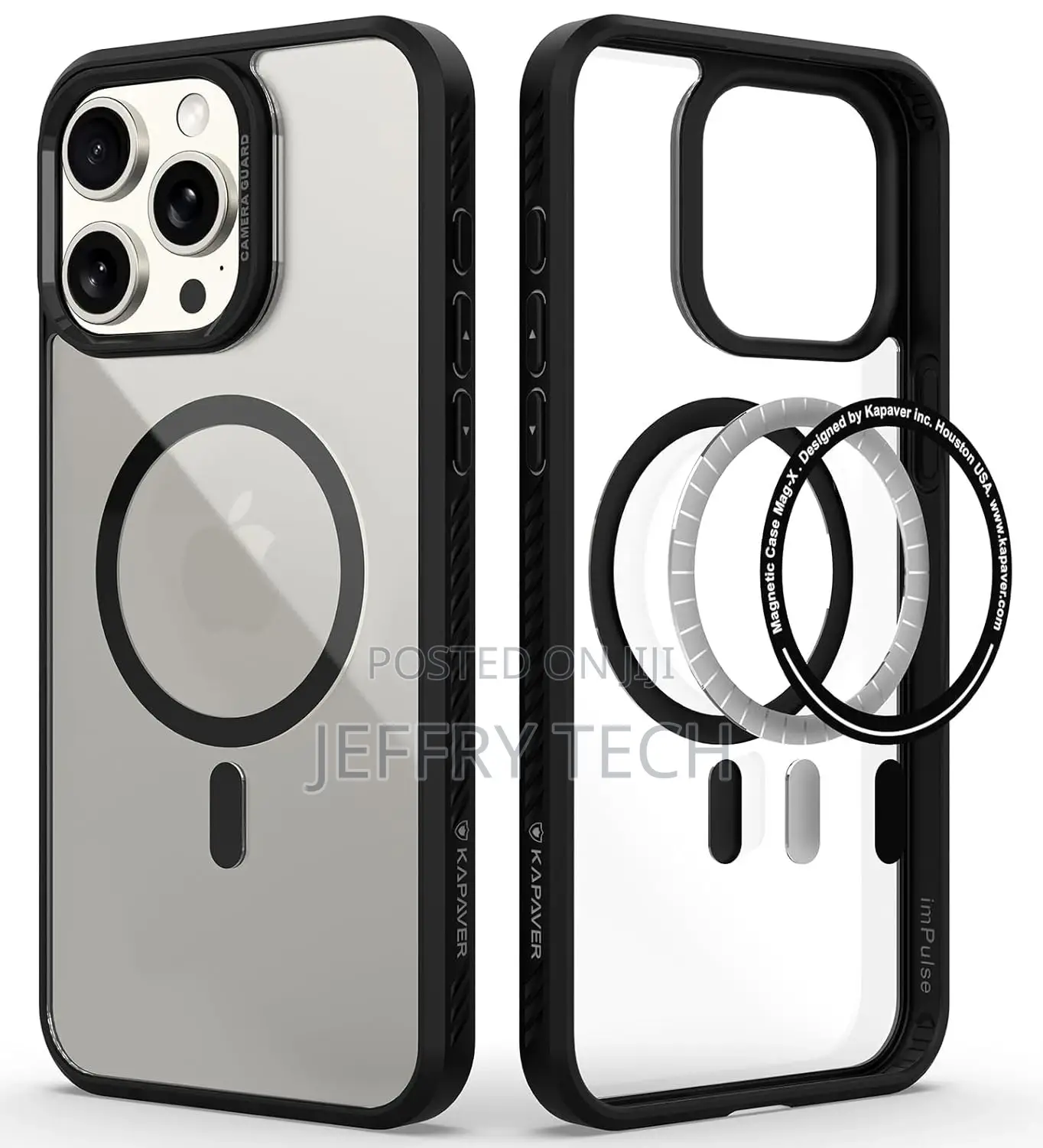 Back Cover Case Compatible With iPhone 15 Pro Max (TPU+PC) (