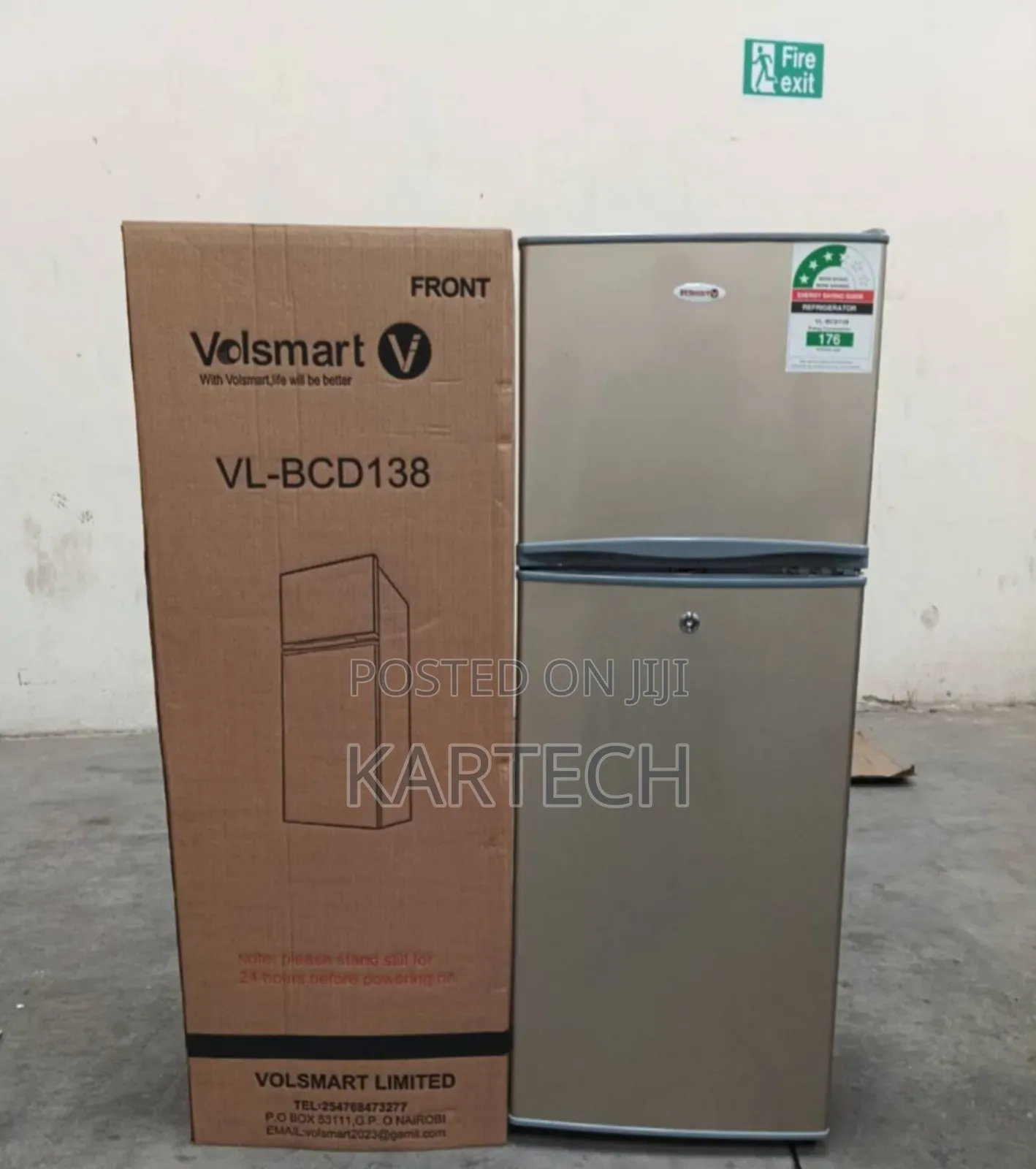 Volsmart 138l Double Door Vl-Bcd138 Refrigerator