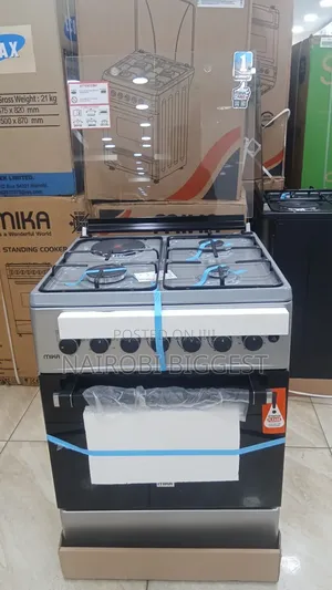 Mika 60×60 Silver 3+1 Standing Cooker With Electric Oven
