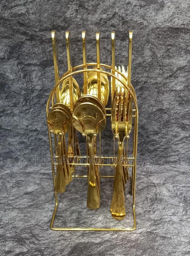 Cutlery Set/24pc Golden Cutlery Set
