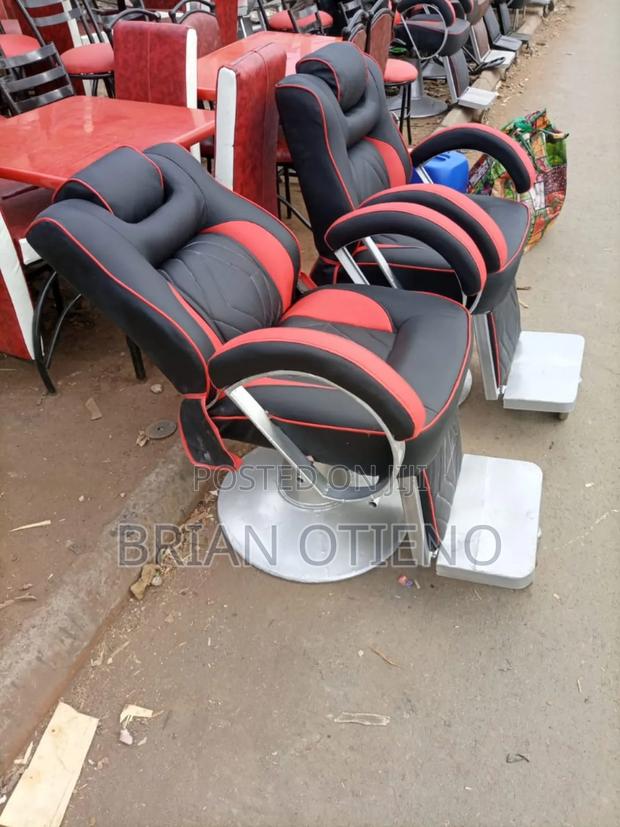 Silver Adjusted Kinyozi Seats - main view