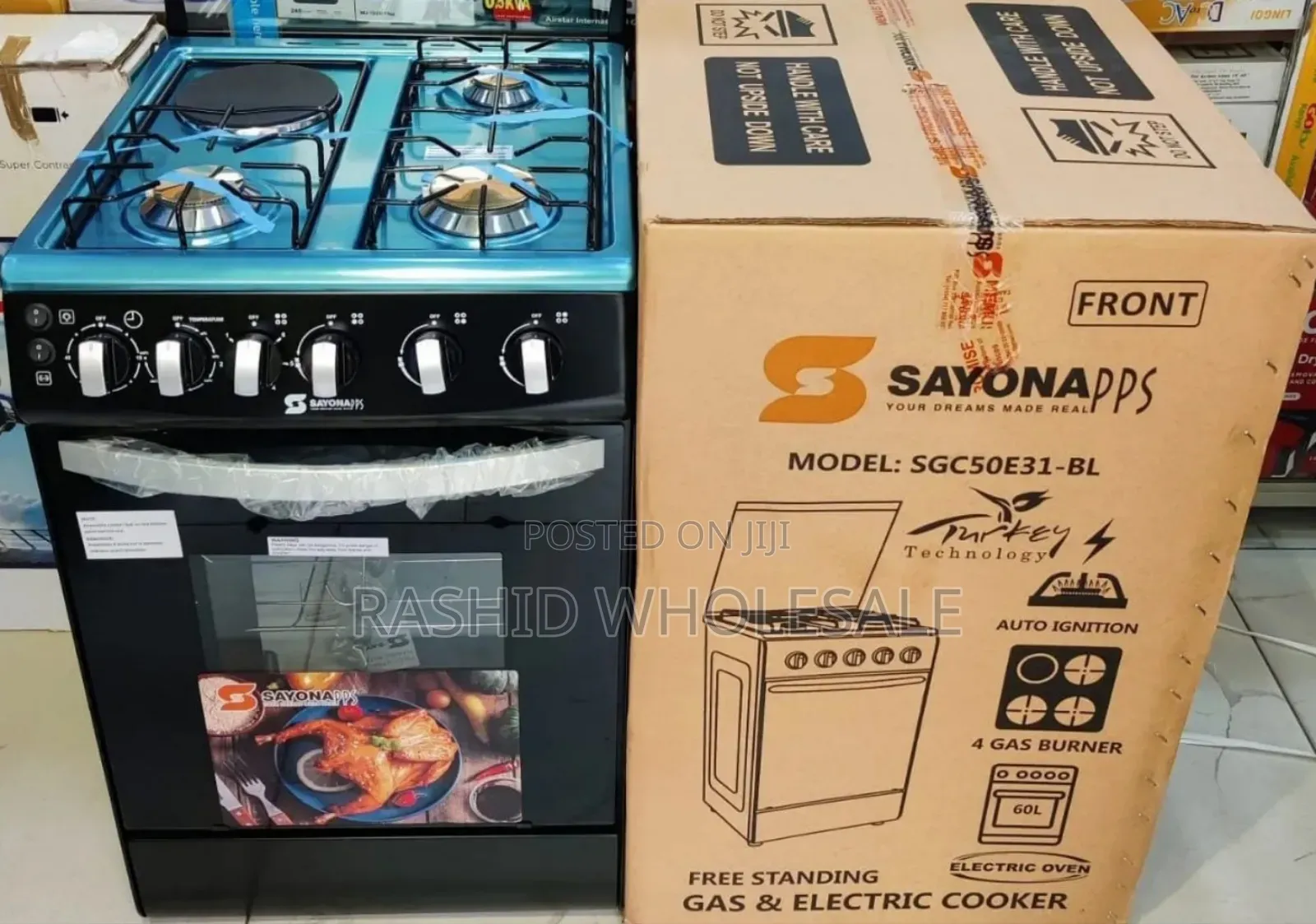 Sayona New Model Cooker 3+1 Eletric Oven. 60*60