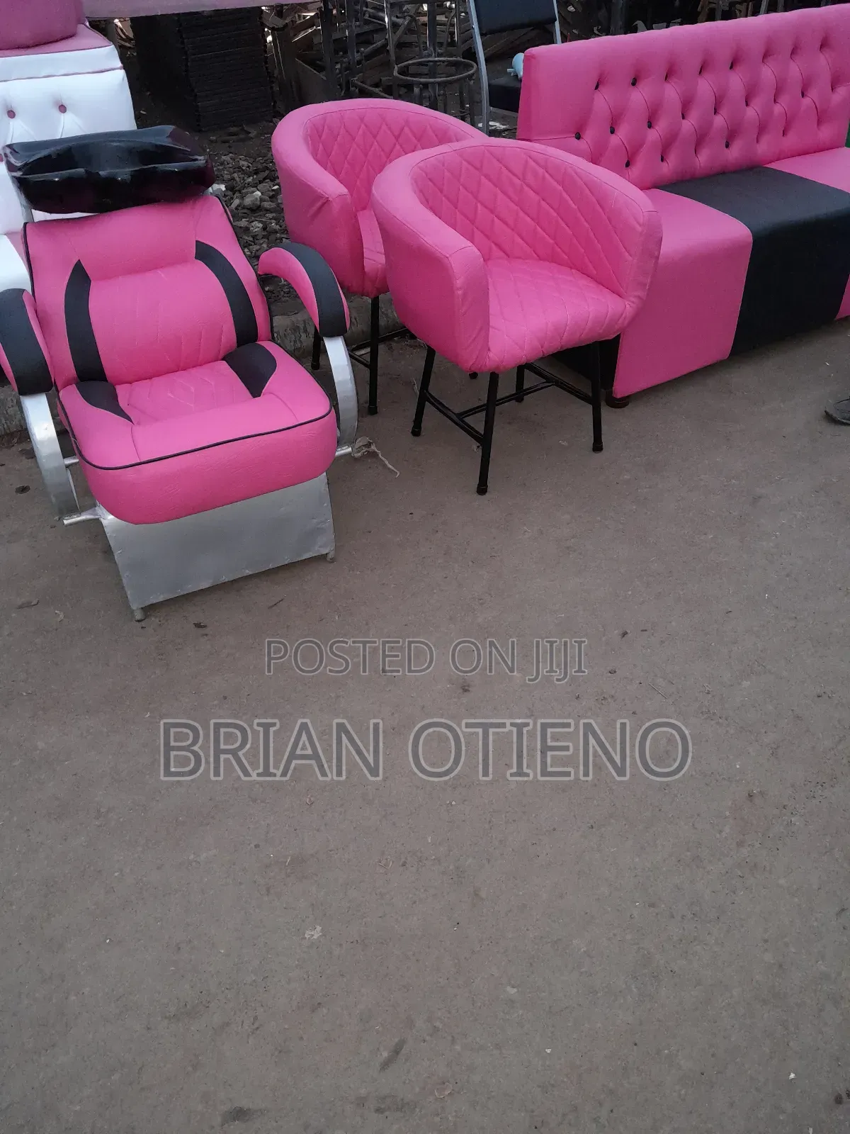 Pink/ Black Shampoo Sink