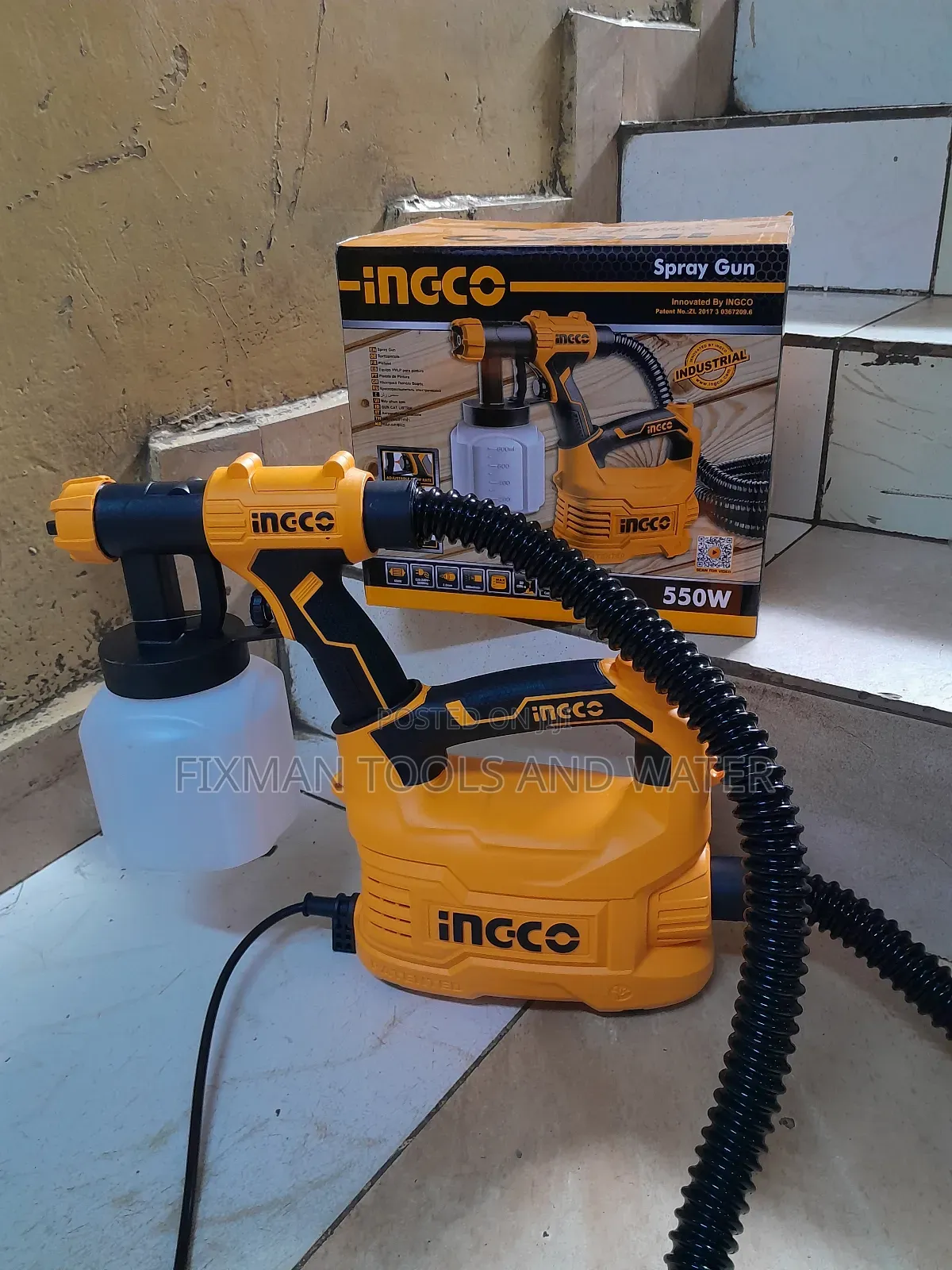 Fine Painting Electric Ingco Spray Gun 550W