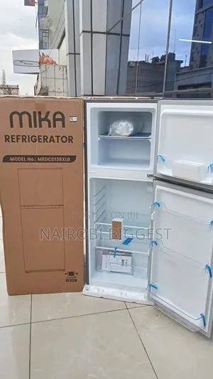 Mika 138litres Silver Double Door Defrost Refrigerator