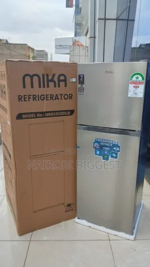 Mika 138litres Silver Double Door Defrost Refrigerator