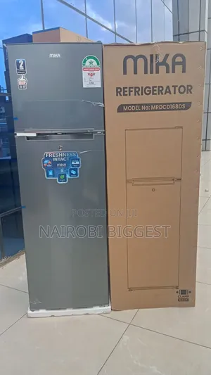 Mika 168 Litres Grey Silver Double Door Refrigerator