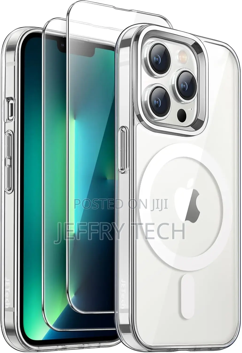 Clear3 in 1 Magnetic Case for iPhone 13 Pro 2 Protectors