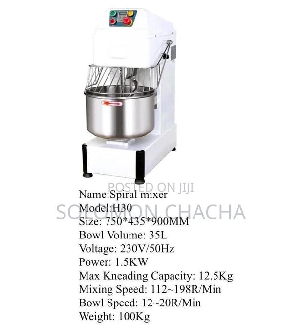 Premier Stainless Steel 35ltrs Spiral Mixer