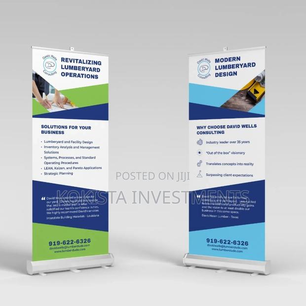 Indoor Narrow Base Banners - main view