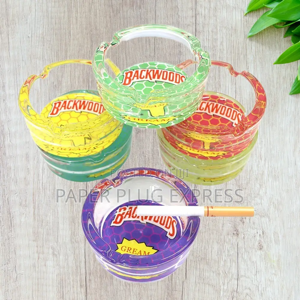 Backwoods 66mm Round Glass Ashtrays
