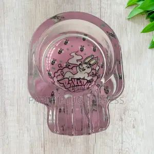 Baked Bunny Skull Art Glass Ashtray 95mm
