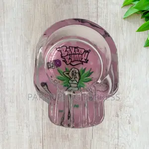 Baked Bunny Skull Art Glass Ashtray 95mm