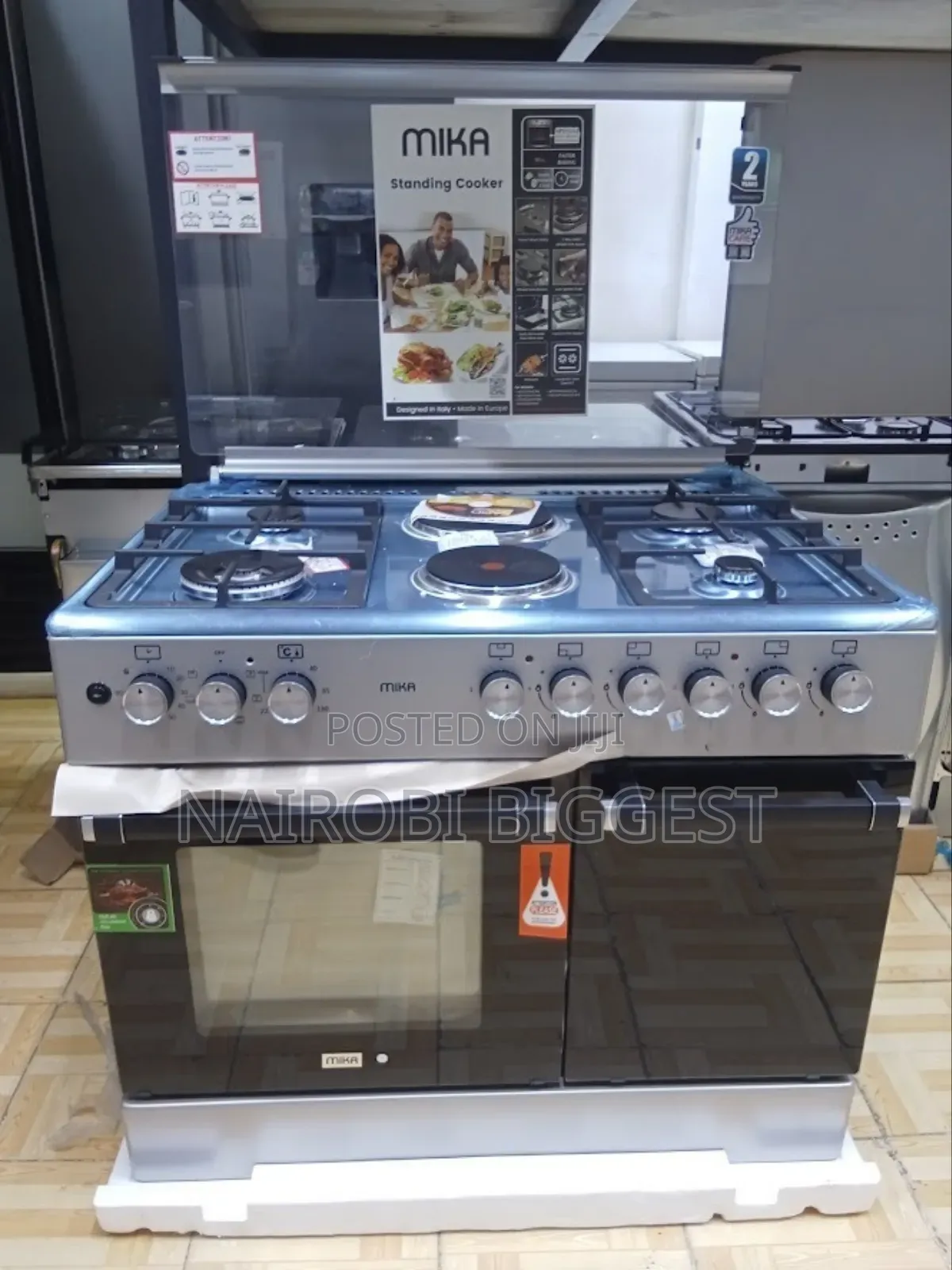 *Mika Standing Cooker, 90cm X 60cm, 4 Gas Pool Jet Burners