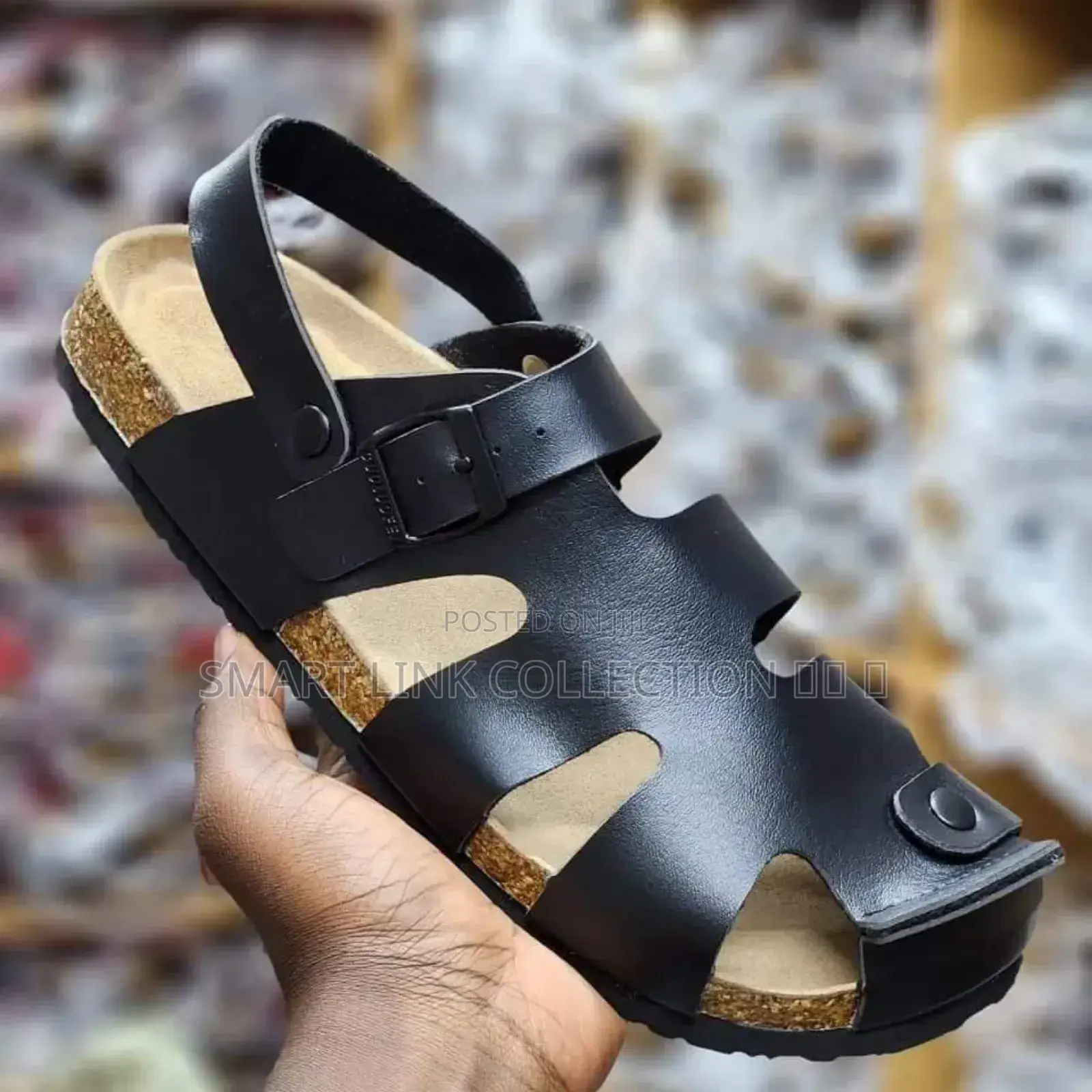 Cork Closed Leather Sandals