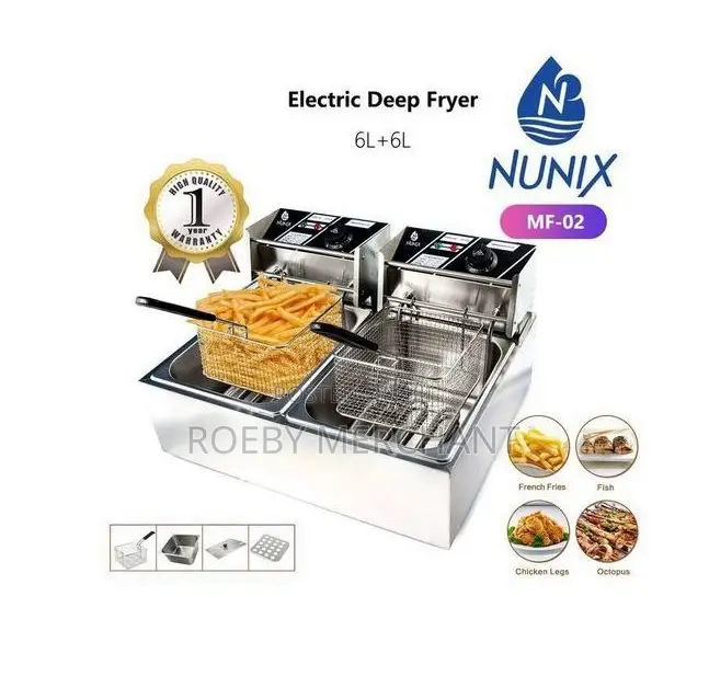 Nunix Double Deep Fryer 12L