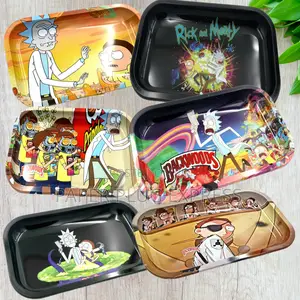 Large Metallic Rolling Tray