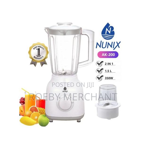 Nunix AK-200 – 2 in 1 Blender With Grinding Machine -1.5l –