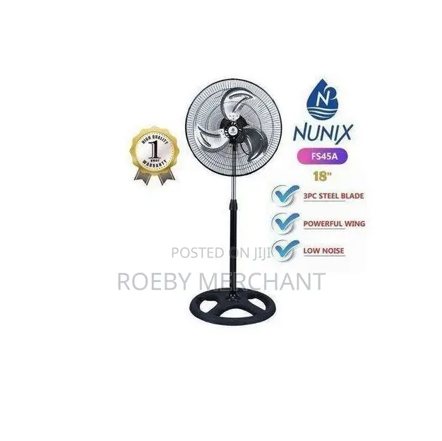 Top Quality Free Standing Fan With Steel Blade 18" With a St
