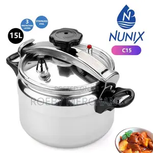 Nunix Aluminium Pressure Cooker Explosion Proof 15 Litres