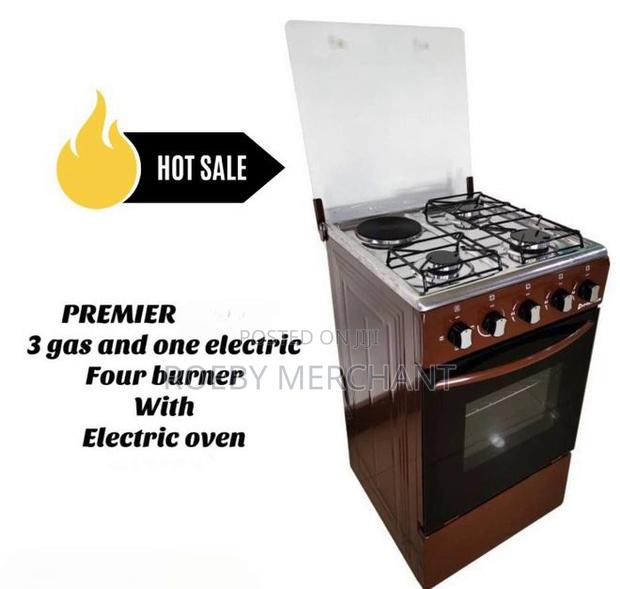 Premier Free Standing 3 Gas Burner 1 Electric Cooker With El - main view