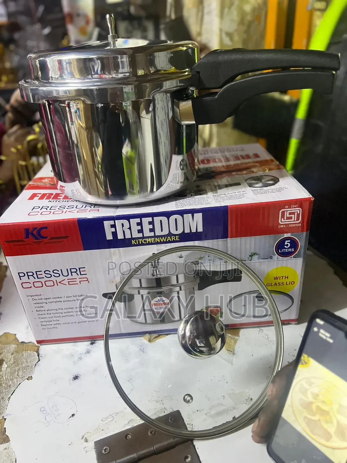 2in 1 Pressure Cooker Freedom Aluminum 5ltr Pressure Cooker