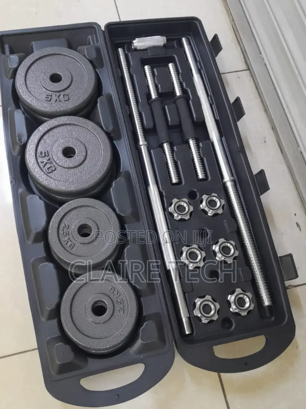 Dark Adjustable 50 KGS Dumbbells Set Available on Offer