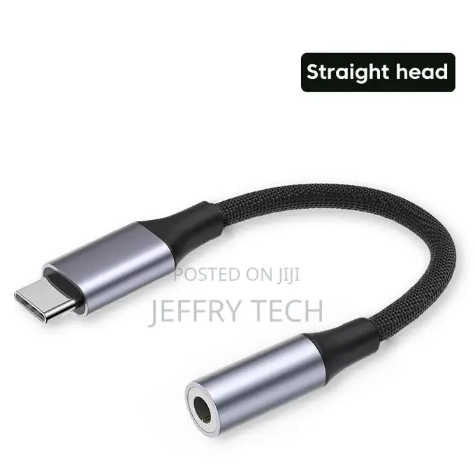 Elbow USB Type C to 3.5 Jack Earphone Adapter USB-C 3 5mm