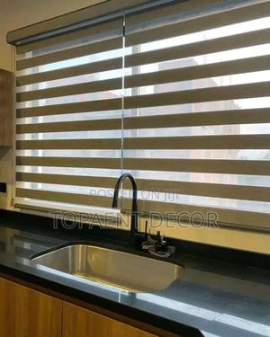 Beige Horizontal Kitchen Window Blinds - main view