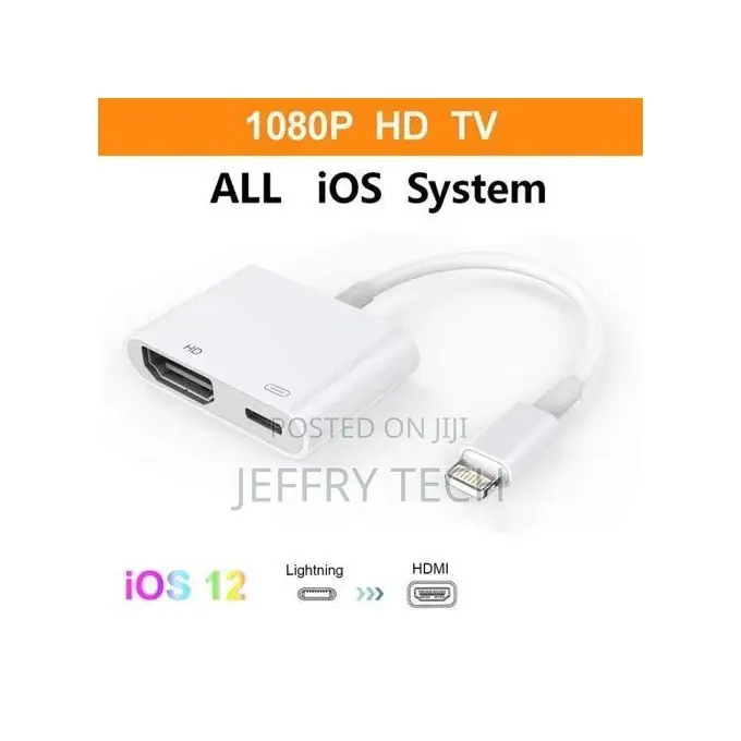 Eginlth002 8 Pin Digital AV to HDMI Adapter USB Charging Por