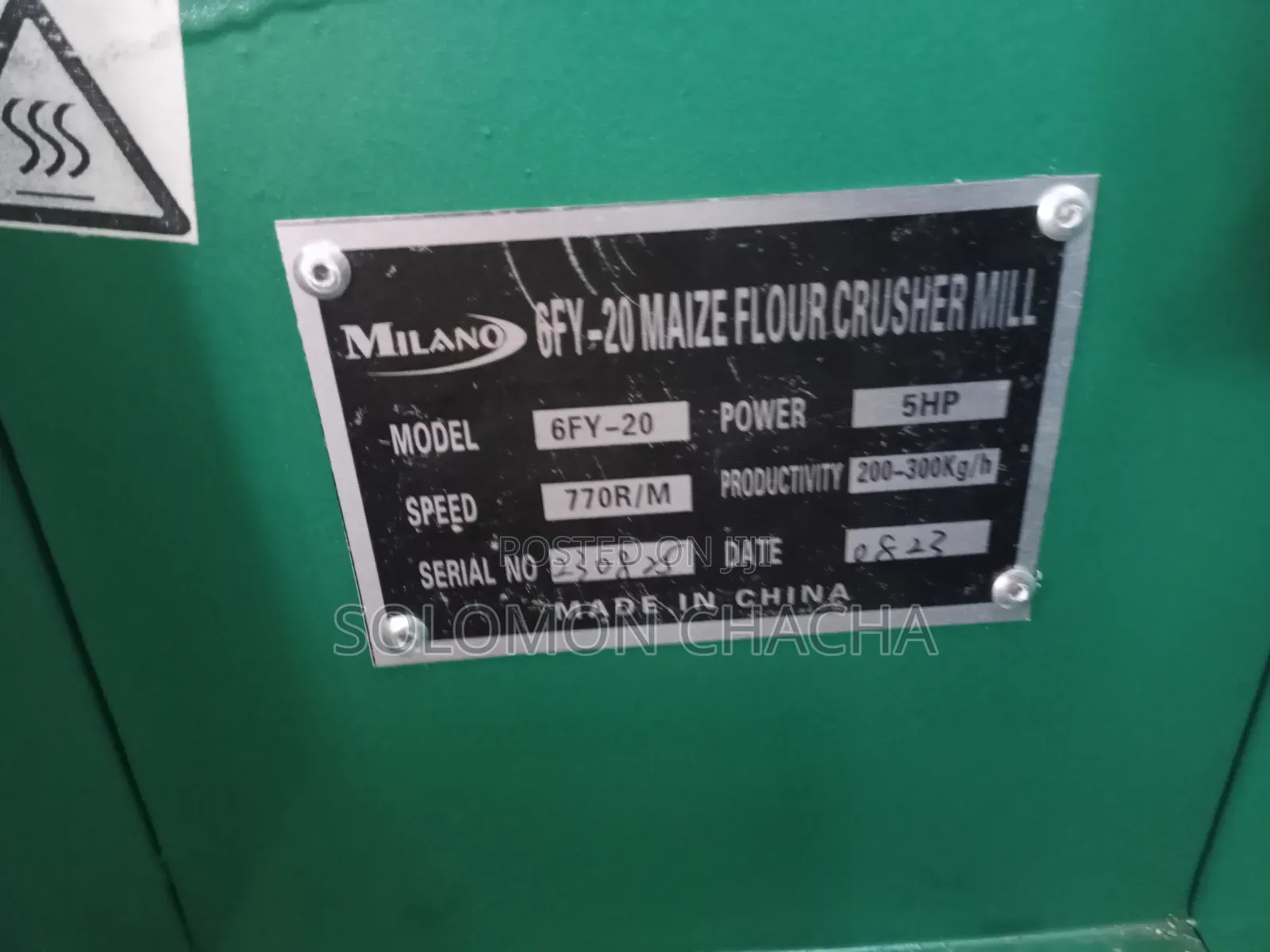 6fy-35 Milano Roller Mill 6fy-20 Pre Crusher WITHOUT MOTORS
