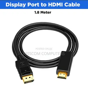 1.8M Display Port to HDMI Cable for Laptop TV Computer