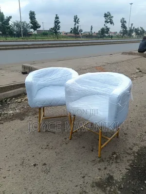 Styling Chair, White Colour and Gold Frame 