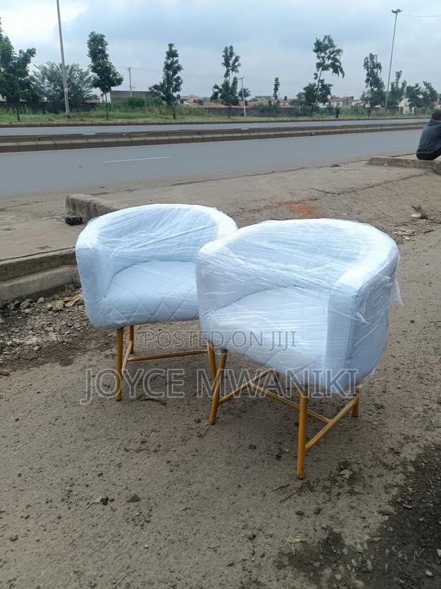 Styling Chair, White Colour and Gold Frame  - main view