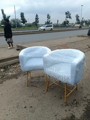 Styling Chair, White Colour and Gold Frame 