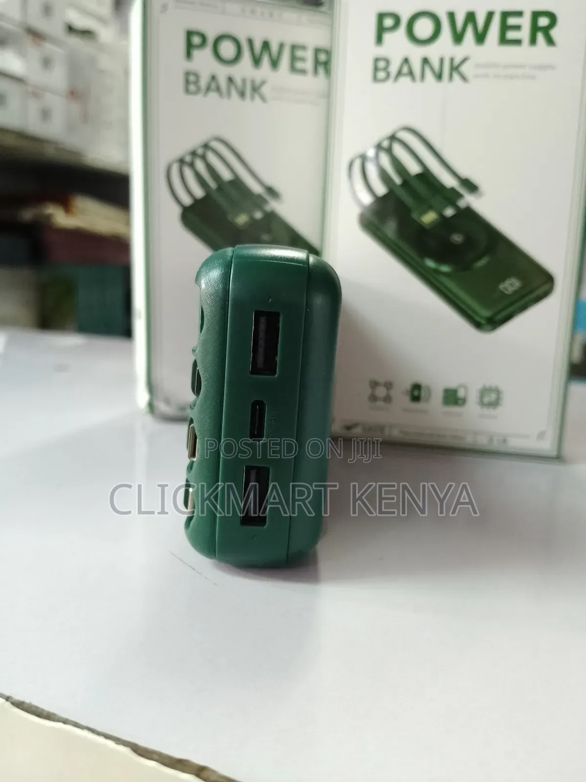 30000 Mah Wireless Powerbank With Inbuilt Cables