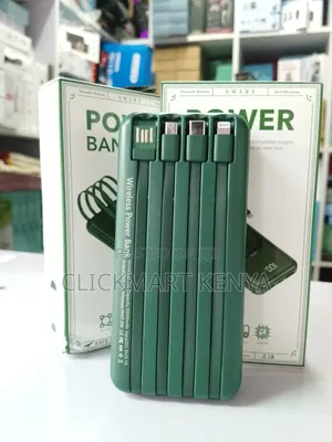 30000 Mah Wireless Powerbank With Inbuilt Cables