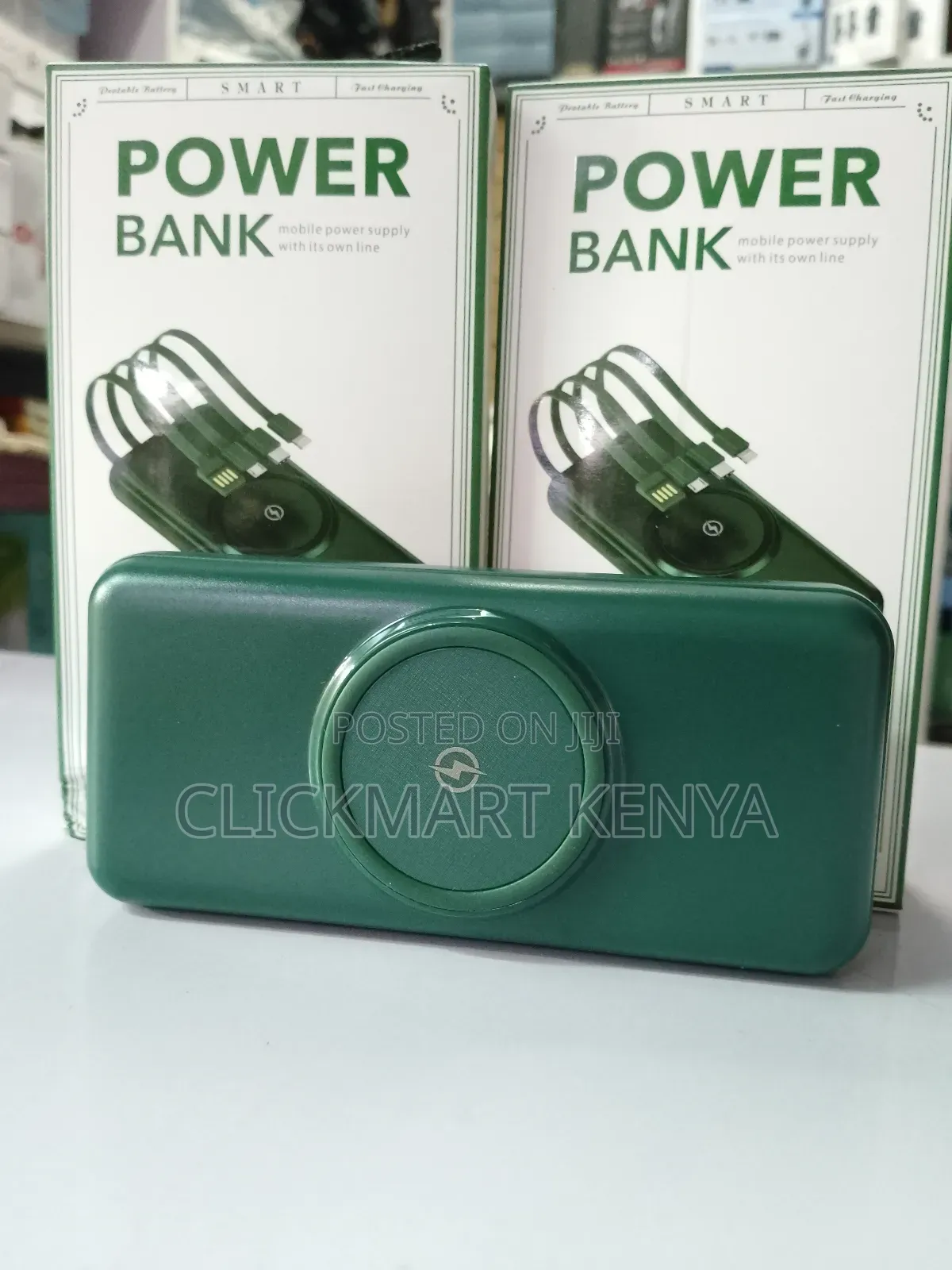 30000 Mah Wireless Powerbank With Inbuilt Cables