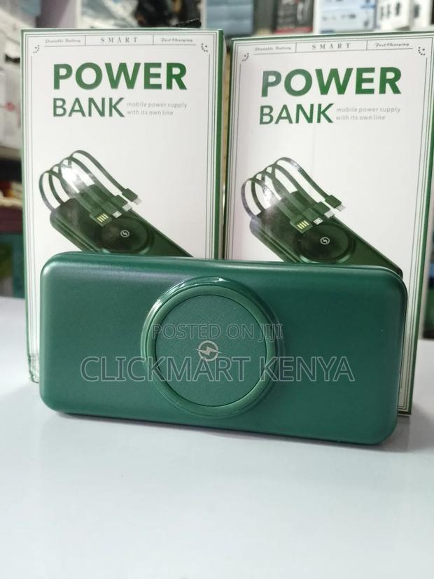30000 Mah Wireless Powerbank With Inbuilt Cables