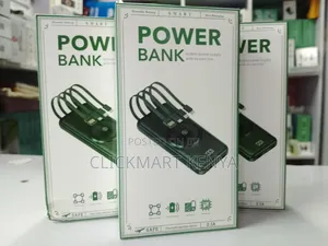 30000 Mah Wireless Powerbank With Inbuilt Cables