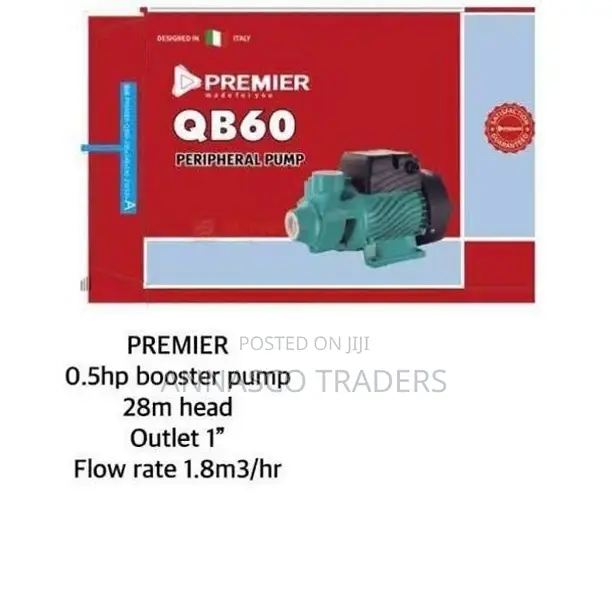 Premier Electric Booster Water Pump 0.5HP