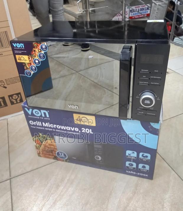 Von Digital Black 20litres Microwave With Grill