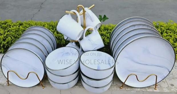 *24pc New Marble Finish Ceramic Dinner Set*
••....° ••°