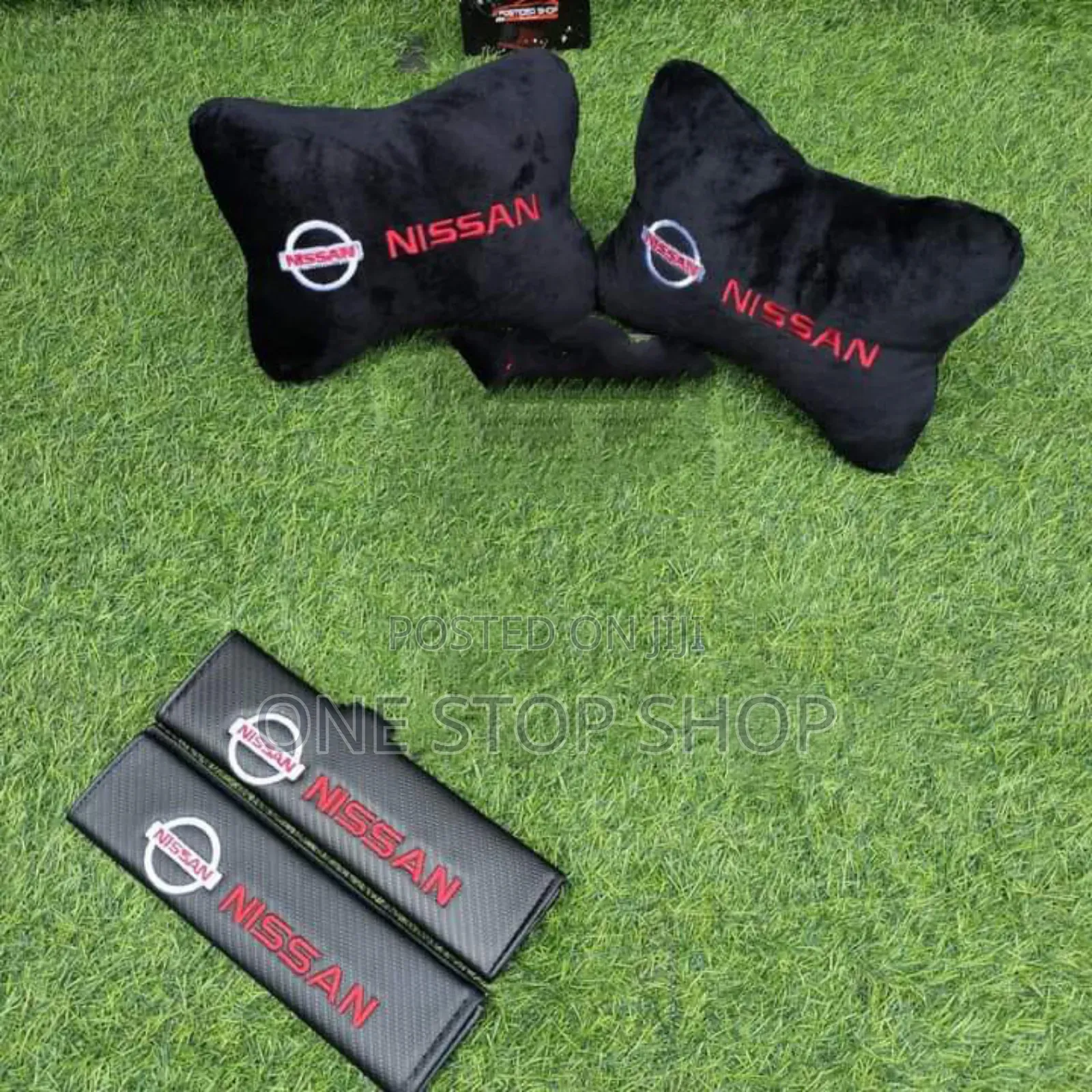 Nissan Branded Seat Neckrest With Safety Belt Pad